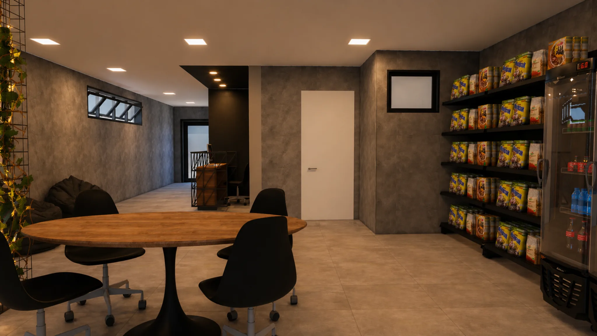 Ambiente interno associado ao coworking do I.Studio La Salle