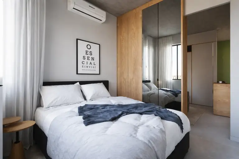 Render interno mobiliado do Studio 36 do I.Studio La Salle