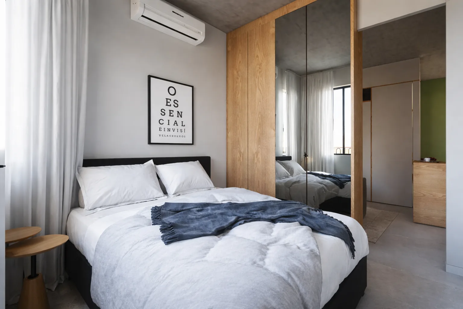 Render interno mobiliado do Studio 36 do I.Studio La Salle
